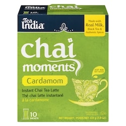 Tea India Préparation pour latté au thé chaï, cardamome 224 g, 2,90 $/100g