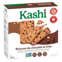 Kashi 7 Grain with Quinoa Crunchy Bars, Chocolate Chip Chia 10 Bars 200 g, $1.75/100g