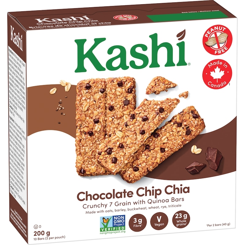 7 Grain with Quinoa Crunchy Bars, Chocolate Chip Chia 10 Bars