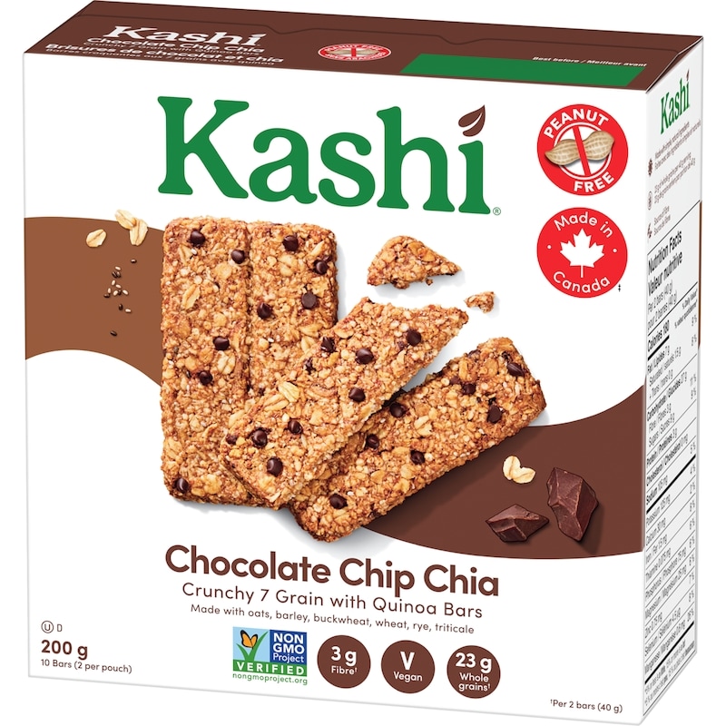 7 Grain with Quinoa Crunchy Bars, Chocolate Chip Chia 10 Bars