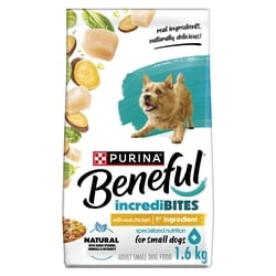 Purina Beneful Incredibites Dry Dog Food Real Chicken 1.6 kg, $0.81/100g