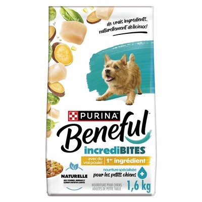 Purina Beneful incredibites nourriture sèche pour chien vrai poulet 1.6 kg, 0,69 $/100g