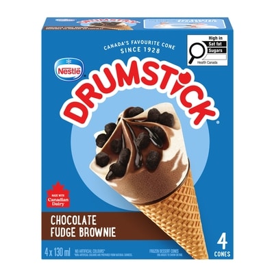 Nestlé Drumstick Chocolate Fudge Brownie Cones 520 ml, $1.54/100ml