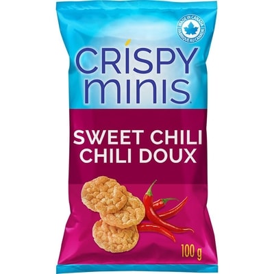 Quaker Crispy Minis Croustilles de riz brun Saveur Chili doux 100 g, 4,49 $/100g