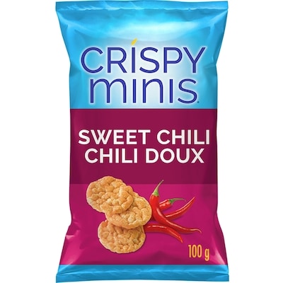 Quaker Crispy Minis Croustilles de riz brun Saveur Chili doux 100 g, 3,50 $/100g