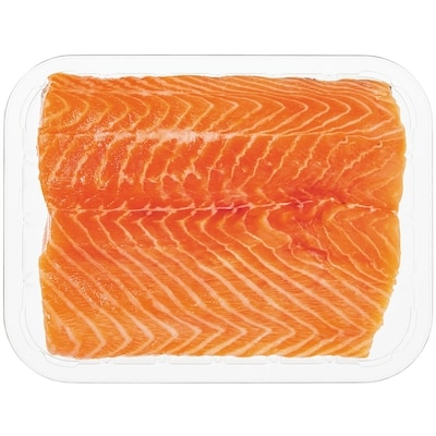 null Fresh Atlantic Salmon Fillets, Skin On, Packaged $28.66/1kg $13.00/1lb