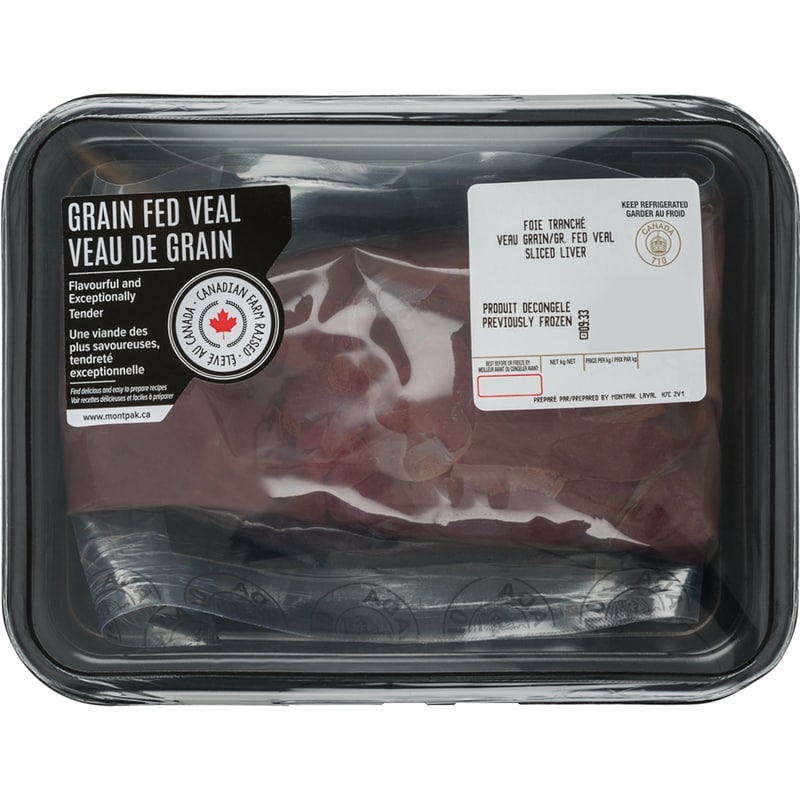Grain-Fed Veal Liver, Slice