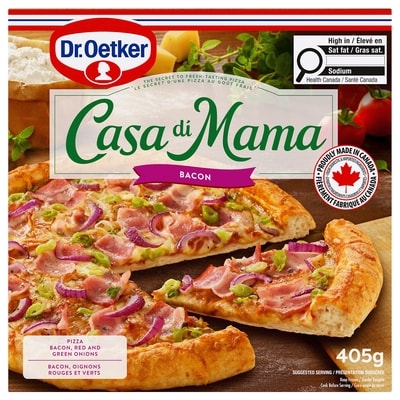 Dr. Oetker Casa Di Mama Bacon Pizza 405 g, 0,86 $/100g