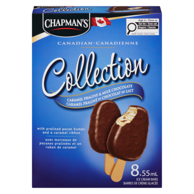 Chapmans Canadian Collection Caramel Praline & Milk Chocolate Ice Cream Bar 8x55.0 ml, $1.14/100ml