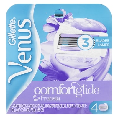 Gillette ComfortGlide Freesia Women's Razor Refills, 4 Count 4 ea, 5,75 $/1ch