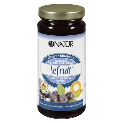 Natur Tartinade Le Fruit biologique, bleuets 235 ml, 3,19 $/100ml