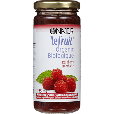 Natur Tartinade Le Fruit biologique framboises 235 ml, 3,19 $/100ml