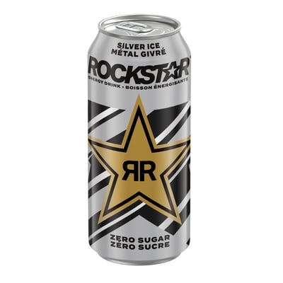 Rockstar Boisson énergisante Pur Zéro Métal givré 473 ml, 0,84 $/100ml