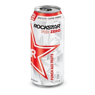 Rockstar Boisson énergisante Pur Zéro Punched  473 ml, 0,84 $/100ml