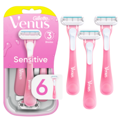 Sensitive Women's Disposable Razor, 6 Count
