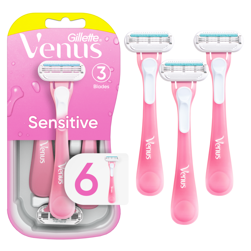 Sensitive Women's Disposable Razor, 6 Count