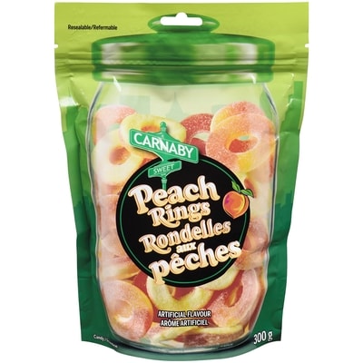 Carnaby Sweet Peach Rings 300 g, $1.16/100g