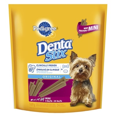 Pedigree Dentastix Mini Dog Original, 24Ct, Dog Treats 169 g, $4.14/100g