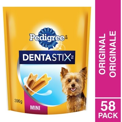 Pedigree Gâteries pour chiens DENTASTIX Mini saveur originale, emballage de 58 396 g, 2,78 $/100g