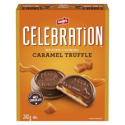 Leclerc Celebration Caramel Milk Chocolate Cookies 240 g, $1.87/100g