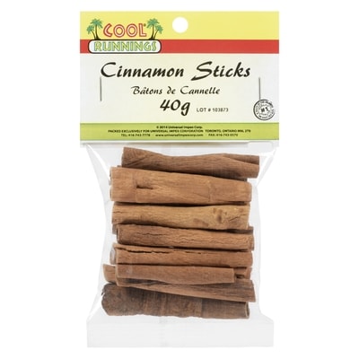 Cool Runnings Cannelle en bâtons 40 g, 7,50 $/100g