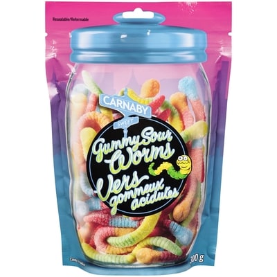 Carnaby Sweet Gummy Sour Worms 300 g, $1.16/100g