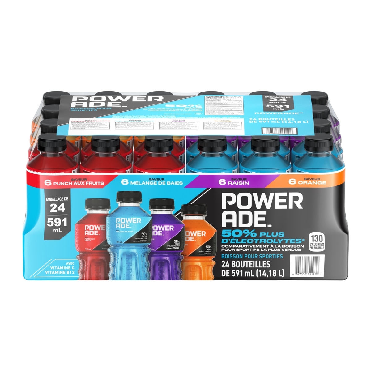 Powerade Sports Drink Variété Bouteilles 24x591.0 ml, 0,14 $/100ml