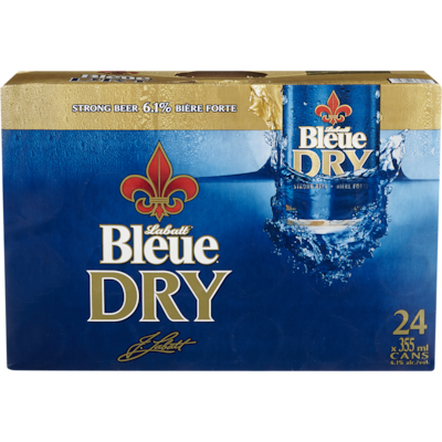 Labatt Blue Bleue Dry (ID required at pick-up) 24x355.0 ml, $0.44/100ml