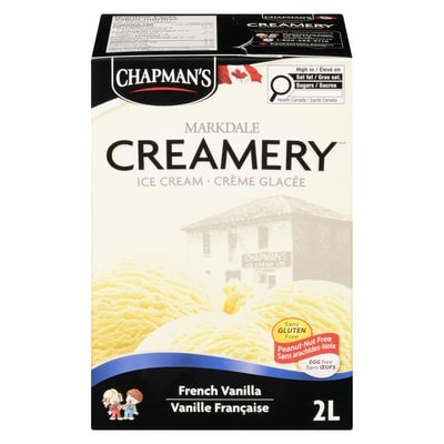 Chapman’s Markdale Creamery Vanille française crème glacée 2 l, 0,27 $/100ml