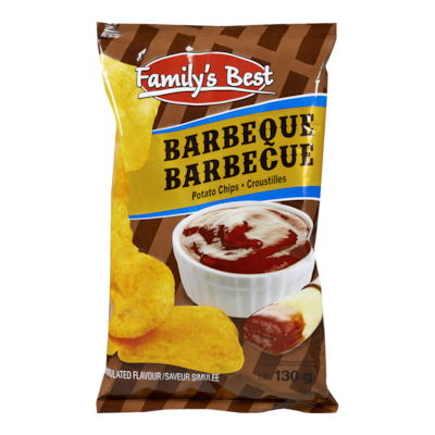 Family Best Croustilles barbecue 130 g, 1,22 $/100g