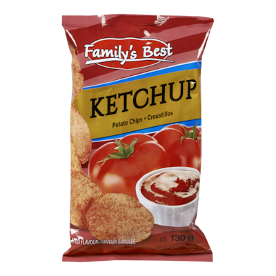 Family Best Croustilles au ketchup 130 g, 1,22 $/100g
