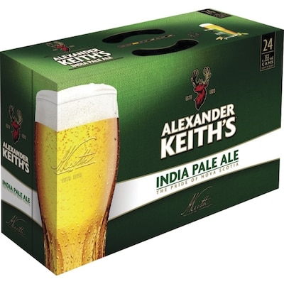 Keiths IPA Alexander Keith’s, canettes (Pièce d’identité requise au moment du ramassage) 24x355.0 ml, 0,48 $/100ml
