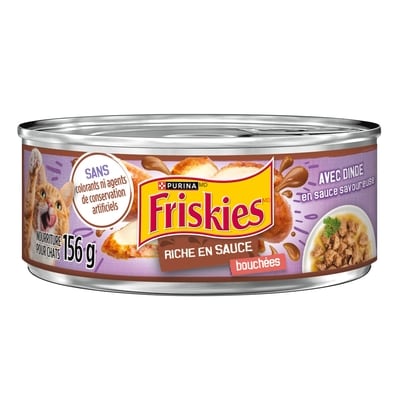 Purina (MD) Friskies(MD) Riche en Sauce Bouchées avec Dinde en Sauce Savoureuse Nourriture pour Chats Bôite 156 g, 0,76 $/100g