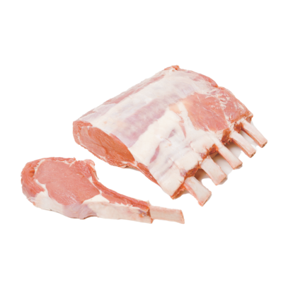 null French Grain Fed Veal Rack, Service Case $41.21/1kg $18.70/1lb