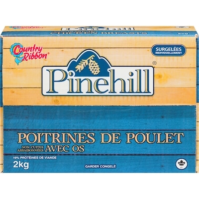 Country Ribbon Poitrine de poulet avec os 2 kg, 1,22 $/100g