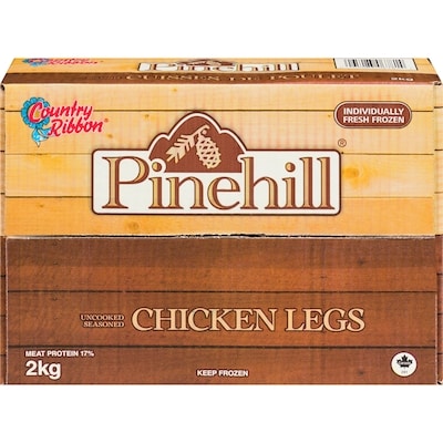 Country Ribbon Chicken Legs Seasoned Frozen  2 kg, $0.80/100g