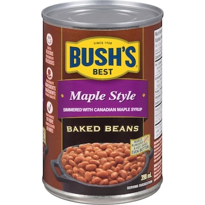 Bush's Best Baked Beans - Maple  398 ml, $0.63/100ml