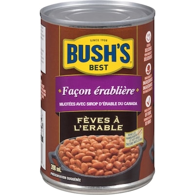Bush’s Best Fèves à l’érable 398 ml, 0,63 $/100ml