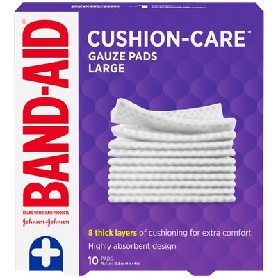 Band-Aid Gauze Pads, Large 10 ea, $0.70/1ea