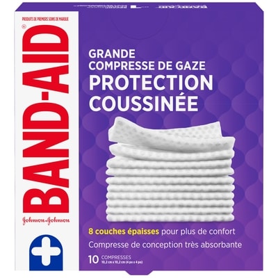 Band-Aid Compresses, grandes 10 ea, 0,70 $/1ch