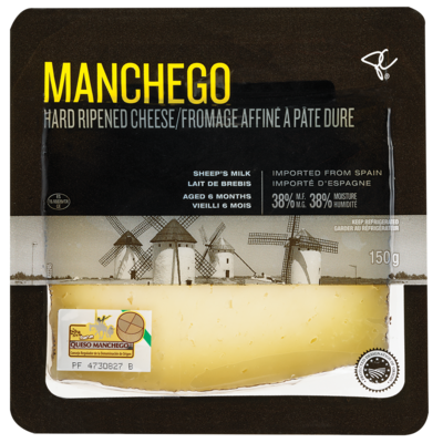 PC Black Label Manchego Sheep's Milk Hard Ripened Cheese Aged 6 Months 150 g, $6.33/100g