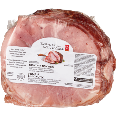 President's Choice Hickory, Smoked Spiral, Sliced Bone, In Half Ham With Brown Sugar Glaze Pouch $10.56/1kg $4.79/1lb