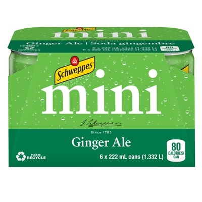 Schweppes Ginger Ale      6x222.0 ml, $0.41/100ml