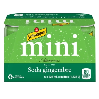 Schweppes Schweppes Soda Gingembre 6x222.0 ml, 0,41 $/100ml