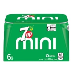 7Up Zero Sugar Lemon Lime Soft Drink - 6x222.0 ml | Wholesale Club