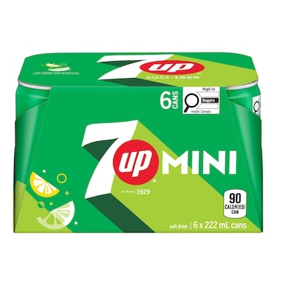 7Up Lemon Lime Soft Drink 6x222.0 ml, $0.41/100ml