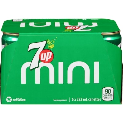 7 UP Boissons gazeuses mini 6x222.0 ml, 0,40 $/100ml