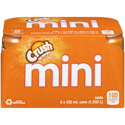 Crush Orange Soda      6x222.0 ml, $0.30/100ml