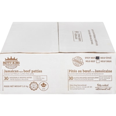 Patty King Patty King Pates Boeuf Piquant 30 ea, 0,95 $/1ch
