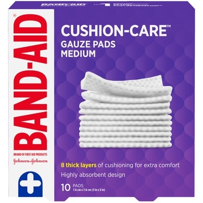 Band-Aid Gauze Pads, Medium 10 ea, $0.63/1ea